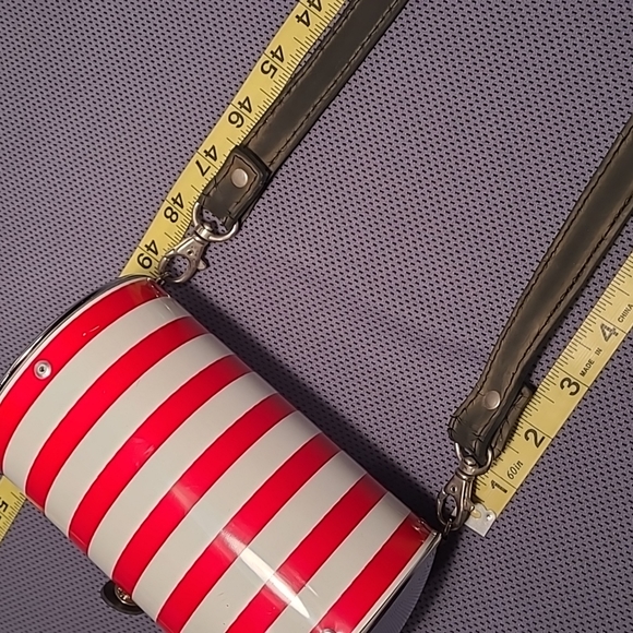 Little Earth Patriotic Red White Blue Barrel Crossbody Purse - Picture 11 of 11